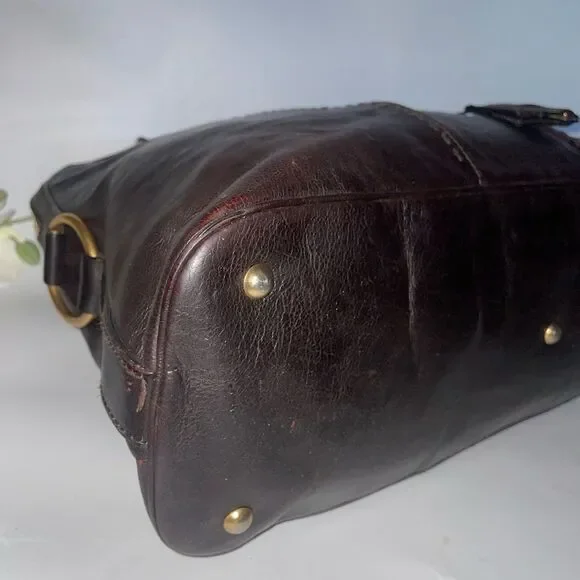 Authentic Yves Saint Laurent Brown Muse Leather Satchel - Picture 8 of 16